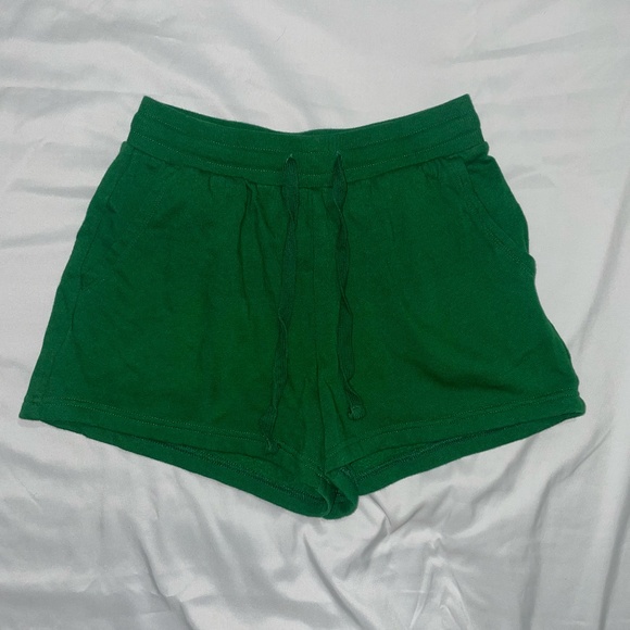 Colsie Women’s Green Fleece Lounge Shorts — Size S - Picture 1 of 4